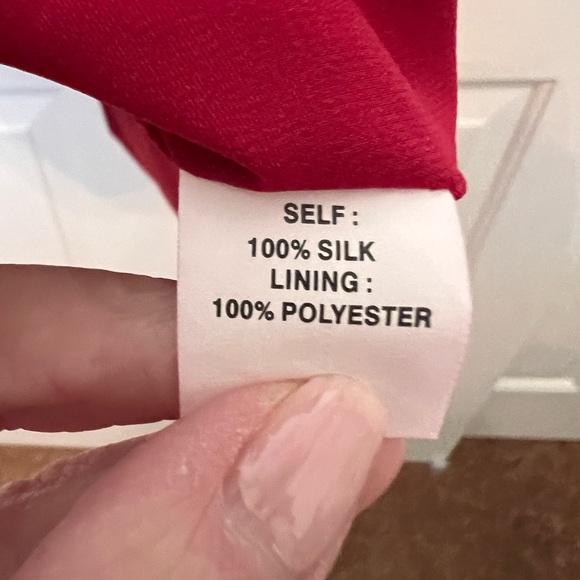 Size 12 Red silk party dress - Picture 6 of 7